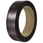 1/2" x 3600' - 16 x 3" Core Polyester Strapping - Smooth - Black - 1/Coil