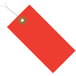 2 3/4 x 1 3/8" Red Tyvek® Pre-Wired Shipping Tag - 100/Case