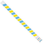 3/4 x 10" Blue/Yellow Stripes Tyvek® Wristbands - 500/Case