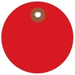 3" Red Plastic Circle Tags - 100/Case