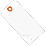 6 1/4 x 3 1/8" White Self-Laminating Tags - 100/Case