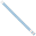 3/4 x 10" Blue Checkerboard Tyvek® Wristbands - 500/Case
