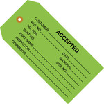 4 3/4 x 2 3/8" - "Accepted (Green)" Inspection Tags - 1000/Case