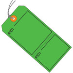 4 3/4 x 2 3/8" Green Claim Tags Consecutively Numbered - Pre-Strung - 1000/Case