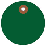 2" Green Plastic Circle Tags - 100/Case