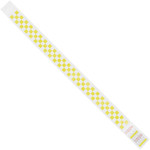 3/4 x 10" Yellow Checkerboard Tyvek® Wristbands - 500/Case