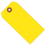 4 3/4 x 2 3/8" Yellow Plastic Shipping Tags - 100/Case