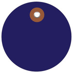 2" Blue Plastic Circle Tags - 100/Case