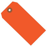 4 3/4 x 2 3/8" Orange Plastic Shipping Tags - 100/Case