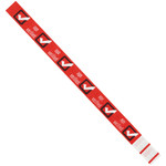 3/4 x 10" Red "Age Verified" Tyvek® Wristbands - 500/Case