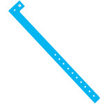 3/4" x 10" Day-Glo Blue Plastic Wristbands - 500/Case