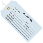 4 3/4 x 2 3/8" - "Accepted (Blue)" Inspection Tags - Pre-Strung - 1000/Case
