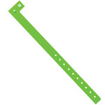 3/4" x 10" Day-Glo Green Plastic Wristbands - 500/Case