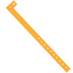 3/4" x 10" Day-Glo Orange Plastic Wristbands - 500/Case