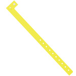 3/4" x 10" Day-Glo Yellow Plastic Wristbands - 500/Case