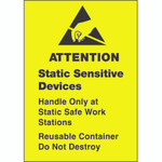 1 3/4 x 2 1/2" - "Static Sensitive Devices" Labels -  500/Roll