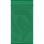 3 x 5" - 2 Mil Green Reclosable Poly Bags  - 1000/Case
