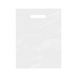 18 x 4 x 19'' - 2.25 Mil Gusseted Poly Bags with patch handle  - 500/Case