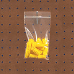 4 x 4" - 4 Mil Reclosable Poly Bags w/ Hang Hole  - 1000/Case