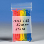 12 x 18" - 4 Mil White Block Reclosable Poly Bags  - 500/Case