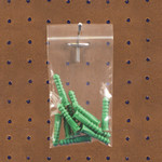 2 x 2" - 2 Mil Reclosable Poly Bags w/ Hang Hole  - 1000/Case