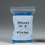 3 x 3" - 2 Mil White Block Reclosable Poly Bags  - 1000/Case