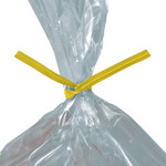 5 x 5/32" Yellow Paper Twist Ties  - 2000/Case
