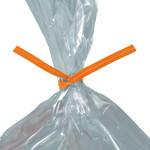 10 x 5/32" Orange Paper Twist Ties  - 2000/Case