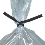 7 x 5/32" Black Plastic Twist Ties  - 2000/Case