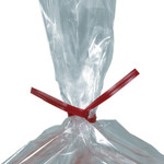 8 x 5/32" Red Plastic Twist Ties  - 2000/Case