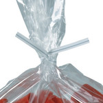 12 x 5/32" White Plastic Twist Ties  - 2000/Case