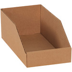 6 x 12 x 4 1/2" Kraft Bin Boxes  - 50/Bundle