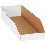 8 x 24 x 4 1/2" White Bin Boxes  - 50/Bundle