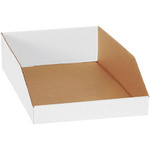 12 x 18 x 4 1/2" White Bin Boxes  - 50/Bundle