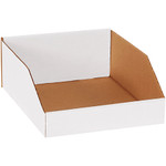 10 x 12 x 4 1/2" White Bin Boxes  - 25/Bundle