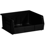 10 7/8 x 11 x 5" Black Plastic Stack & Hang Bin Boxes - 6 Bins/Cs