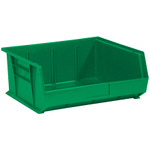 14 3/4 x 16 1/2 x 7" Green Plastic Stack & Hang Bin Boxes - 6 Bins/Cs