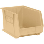 18 x 11 x 10" Ivory Plastic Stack & Hang Bin Boxes - 4 Bins/Cs