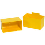 3 1/4 x 1 3/4 x 3" Yellow Shelf Bin Cups - 48/Case