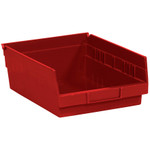 11 5/8 x 8 3/8 x 4" Red Plastic Shelf Bin Boxes - 20 Bins/Cs