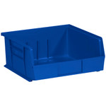 10 7/8 x 11 x 5" Blue Plastic Stack & Hang Bin Boxes - 6 Bins/Cs
