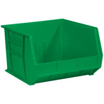 18 x 16 1/2 x 11" Green Plastic Stack & Hang Bin Boxes - 3 Bins/Cs