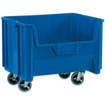 19 7/8 x 15 1/4 x 12 7/16" Blue Mobile Giant Stackable Bins - 3 Bins/Cs