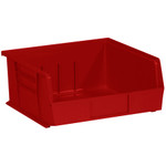 10 7/8 x 11 x 5" Red Plastic Stack & Hang Bin Boxes - 6 Bins/Cs