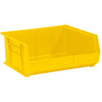 14 3/4 x 16 1/2 x 7" Yellow Plastic Stack & Hang Bin Boxes - 6 Bins/Cs