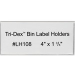 4 x 1 3/4" Tri-Dex™ Bin Label Holders - 25/Case