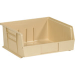 10 7/8 x 11 x 5" Ivory Plastic Stack & Hang Bin Boxes - 6 Bins/Cs
