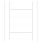 2 x 6" Plastic Label Holder Insert Cards - 250/Case