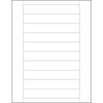 1 x 6" Plastic Label Holder Insert Cards - 500/Case