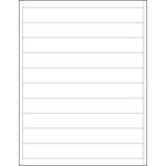 1 x 8" Plastic Label Holder Insert Cards - 500/Case